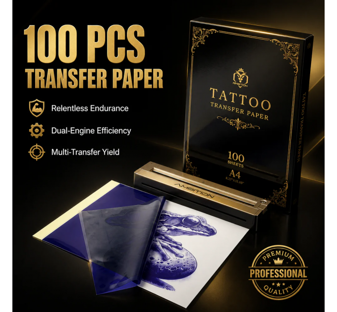 Тату трансферний папір Ambition Transfer Paper 100 аркушів (пачка)