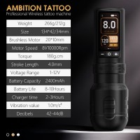 Бездротова тату машинка Ambition Torden Max  (Black) 2 тримачі