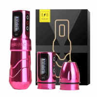 Бездротова тату машинка Ambition FLUX MAX Pink - 2 акумулятора