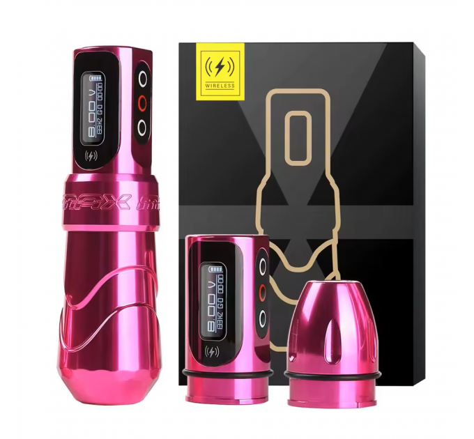 Бездротова тату машинка Ambition FLUX MAX Pink - 2 акумулятора