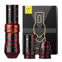 Бездротова тату машинка Ambition FLUX MAX camo pink red - 2 акумулятора