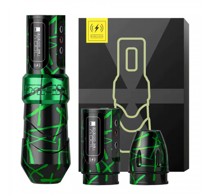 Бездротова тату машинка Ambition FLUX MAX camo Green - 2 акумулятора