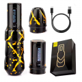 Бездротова тату машинка Ambition FLUX MAX camo gold - 2 акумулятора