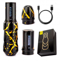Бездротова тату машинка Ambition FLUX MAX camo gold - 2 акумулятора
