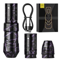 Бездротова тату машинка Ambition FLUX MAX camo purple grey - 2 акумулятора