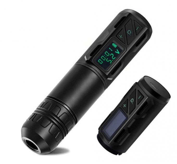 Бездротова тату машинка Portex P2S (Black) + Power Pack