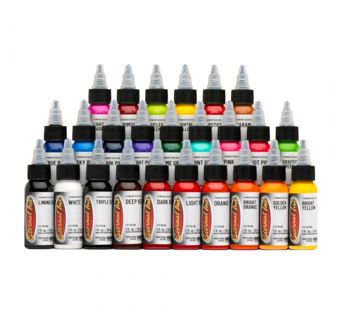 Набір тату фарб Eternal TOP 25 кольорів по 15мл