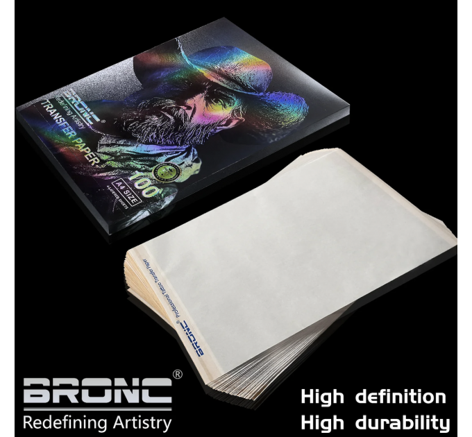 Тату трансферний папір Bronc 10 аркушів