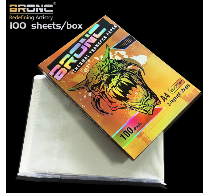 Тату трансферний папір Bronc 10 аркушів