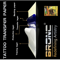 Тату трансферний папір Bronc thermal stensil 10 аркушів