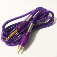 Силіконовий кліп-корд у тканинному обплітанні RCA (Фіолетовий)