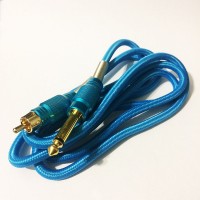 Силіконовий кліп-корд у тканинному обплітанні RCA (Блакитний) Силіконовий кліп-корд у тканинному обплітанні RCA (Блакитний)