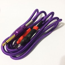 Силиконовый клип-корд в тканевой оплётке (Фиолетовый)
